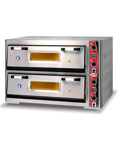 Electric Pizza Oven Premium Thermometer 2 chambers 920x620mm Capacity 6 pizzas at 12" 230V/1 phase | Stalwart DA-PF9262DET