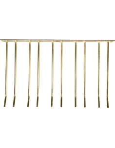 Wine Glass Rack Gold Wall mounted Length 400mm 20 wine glasses | Stalwart DA-WGA58500400G