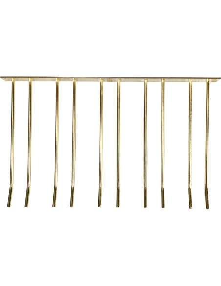 Wine Glass Rack Gold Wall mounted Length 400mm 20 wine glasses | Stalwart DA-WGA58500400G