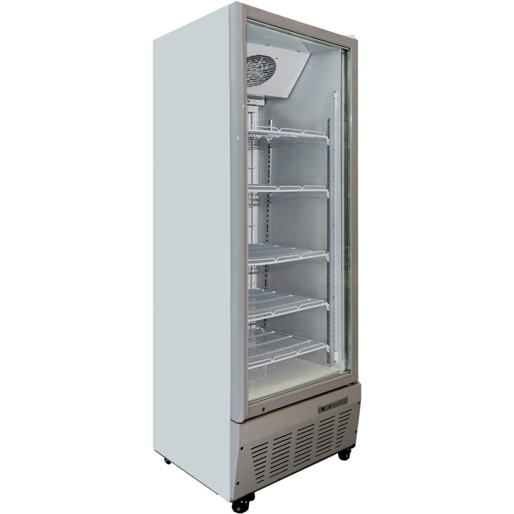 Commercial Freezer Upright 490 litres Hinged glass door Grey | Stalwart DA-SDF500