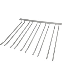 Wine Glass Rack Silver Ceiling mounted Length 300mm 15 wine glasses | Stalwart DA-WGB58500300S