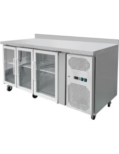 Commercial Refrigerated Counter Upstand 3 glass doors Depth 700mm | Stalwart DA-THP3200TNG