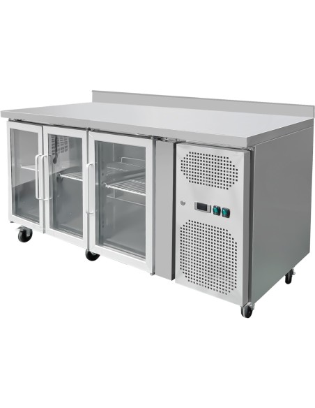 Commercial Refrigerated Counter Upstand 3 glass doors Depth 700mm | Stalwart DA-THP3200TNG