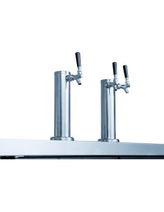 Direct Draw Beer Dispenser - Twin Door Keg Cooler with Double Beer Taps Black | Stalwart DA-DKB60M2 2