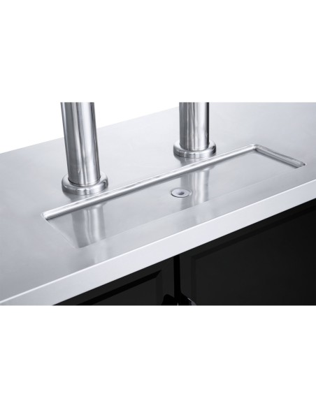 Direct Draw Beer Dispenser - Twin Door Keg Cooler with Double Beer Taps Black | Stalwart DA-DKB60M2