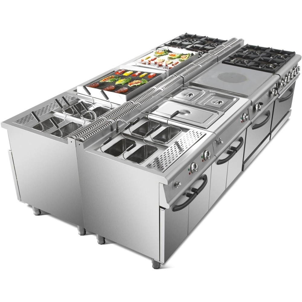 Gas Solid Top with Gas Oven 10kW+5.8kW 700mm Depth | Stalwart DA-HRQ711