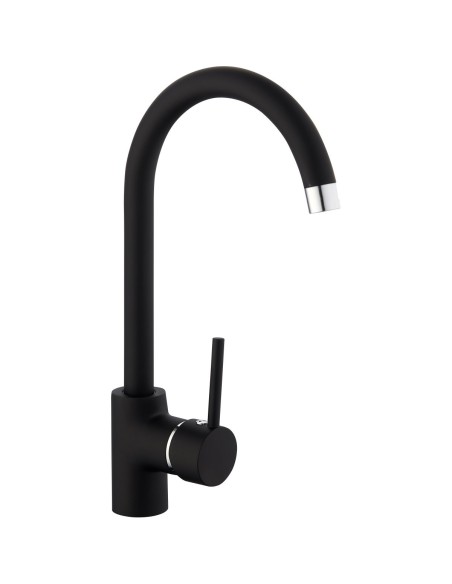 Basin Mixer Tap with Stainless Steel Spout Single Lever Black | DA-70000065