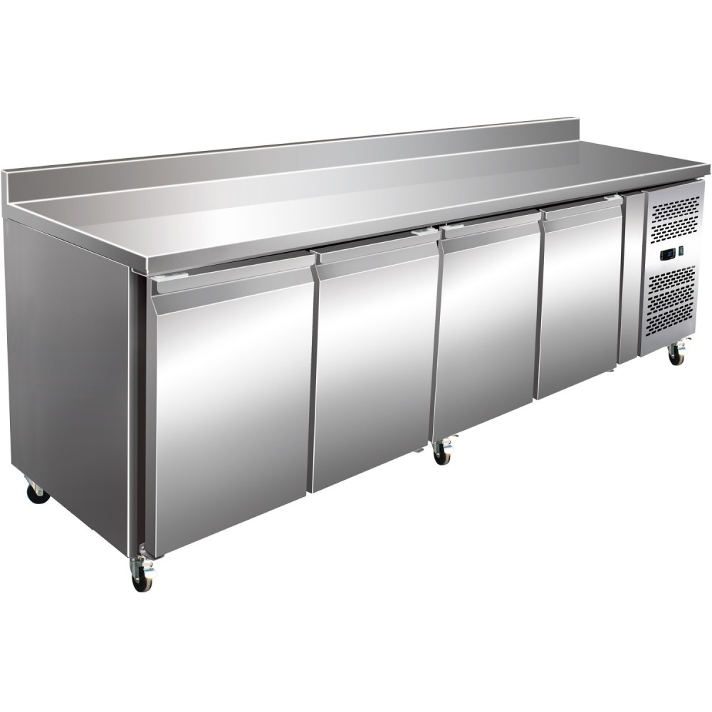 Commercial Freezer Counter with Upstand 4 doors Depth 600mm | Stalwart DA-THSNACK4200BT