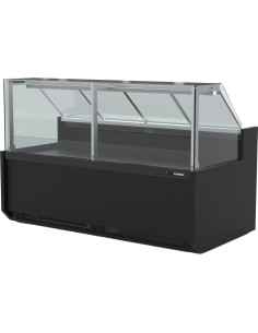 Serve Over Deli Counter Front Straight Glass Front Width 995mm Black | Stalwart DA-YFCSC995T1BLACK
