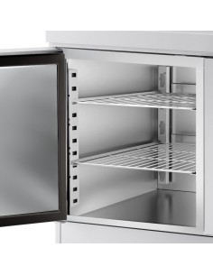 Pizza Prep Counter 2 doors 7 drawers Granite top Refrigerated Counter top Salad 9 x GN1/3 Depth 800mm | Stalwart PZ46+PT36 2