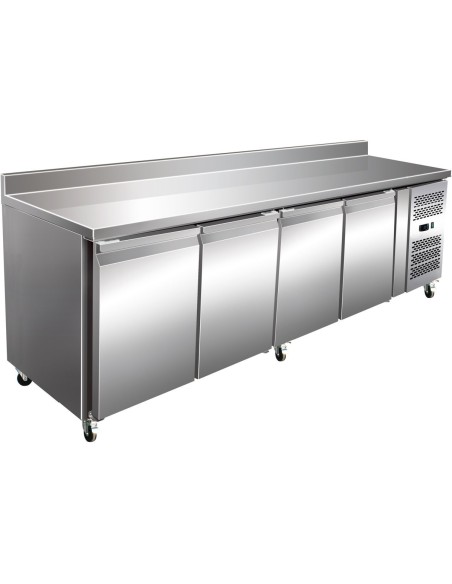 Commercial Freezer Counter with Upstand 4 doors Depth 600mm | Stalwart FS42V