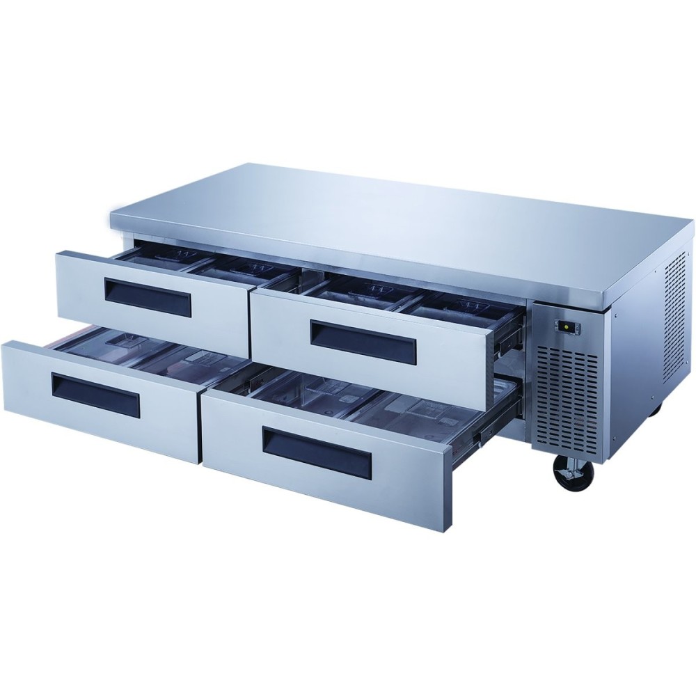 Professional Low Refrigerated Counter / Chef Base 4 drawers 1839x820x635mm | Stalwart DA-DCB72