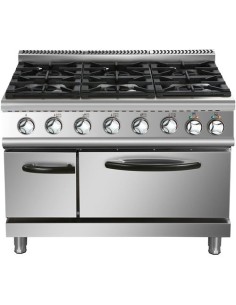 Professional Gas range 6 burners 45kW Electric Oven 5.8kW 700mm Depth | Stalwart DA-ADX776A 2