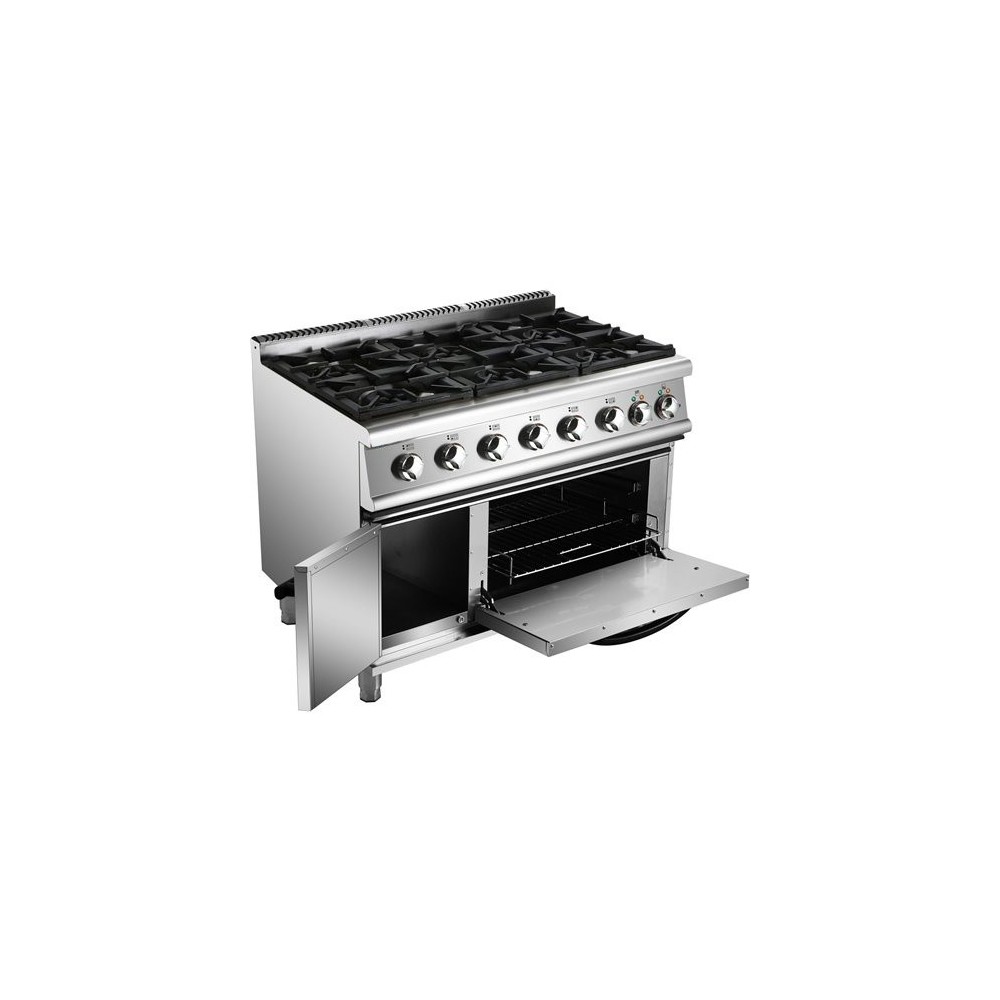Professional Gas range 6 burners 45kW Electric Oven 5.8kW 700mm Depth | Stalwart DA-ADX776A