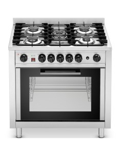 Professional Dual fuel Range oven Gas cooker 5 burners 14.3kW Electric oven 2.9kW | Eka EKC96M