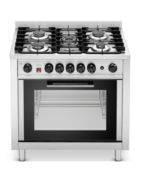 Professional Dual fuel Range oven Gas cooker 5 burners 14.3kW Electric oven 2.9kW | Eka EKC96M