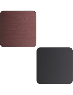 Laminated Square Table top Reversible Mahagony & Black 24x24'' | DA-TT2424MB