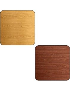 Laminated Square Table top Reversible Walnut & Natural 24x24'' | DA-TT2424WN