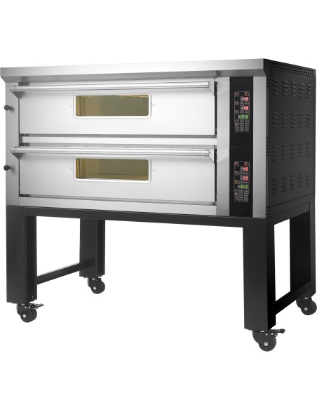 Commercial Pizza oven with stand Electric 2 chambers 680x692mm 450°C Digital controls 12kW 380V | Stalwart DA-PS402DIGITAL