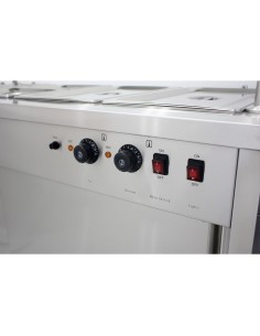Mobile Food Service Counter with Bain Marie Top and Hot Cupboard | Stalwart DA-HYH4WS
