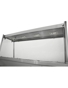 Mobile Food Service Counter with Bain Marie Top and Hot Cupboard | Stalwart DA-HYH4WS 2