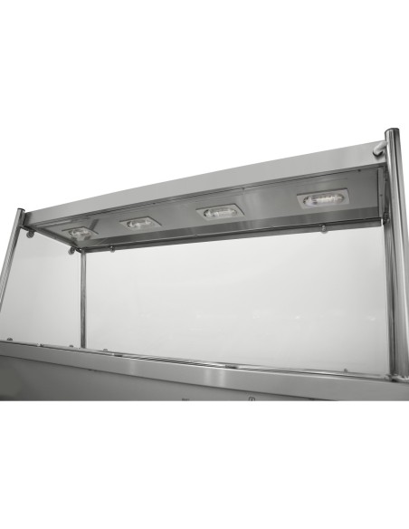 Mobile Food Service Counter with Bain Marie Top and Hot Cupboard | Stalwart DA-HYH4WS