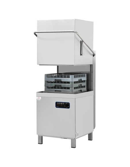 Pass Through Hood Dishwasher 1100 plates Per hour, Rinse and Detergent pump 400V | DA-EMP1000