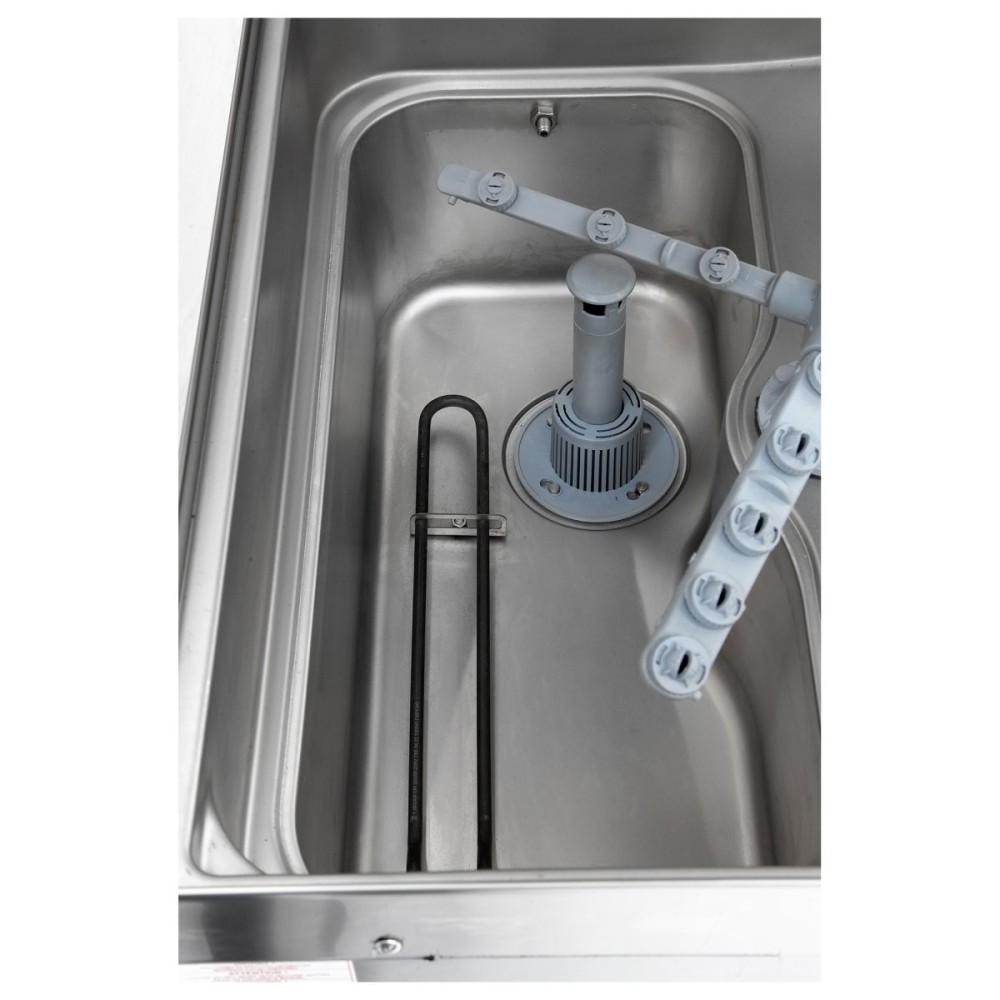Pass Through Hood Dishwasher 1100 plates Per hour, Rinse and Detergent pump 400V | DA-EMP1000
