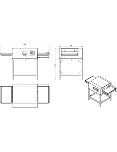 Conveyor Pizza Oven 20 pizzas at 18'' per hour, Electric 10kw| DA-CP18S 2