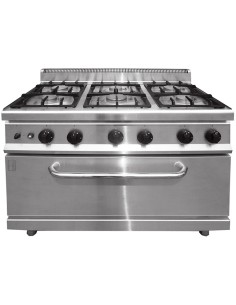 Professional Gas range 6 burners 30kW Gas oven 5.8kW | DA-THG7F6PWFG1 2