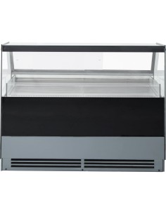 Serve over Deli counter Black front Straight glass front Width 1800mm | Stalwart DA-GN1800CK2BLACK 2