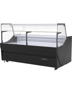 Serve over Deli counter Black front Straight glass front Width 1520mm | Stalwart DA-YFCSC1520V1