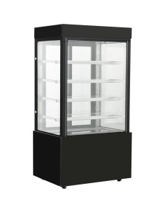Cake counter 1000x740x1900mm 4 shelves LED Black | Stalwart DA-GN1000SMBLACK