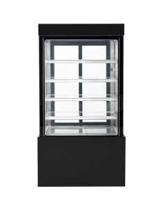 Cake counter 1000x740x1900mm 4 shelves LED Black | Stalwart DA-GN1000SMBLACK 2
