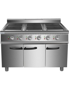 Commercial Electric Cooker Range 6 Square Burners with Cabinet Base 900mm Depth | Stalwart DA-HSQ962C 2