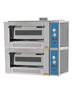 Gas Pizza Oven 2 Chambers, Capacity 2 x 4 Pizzas of 12'' | Stalwart DA-EMP44G