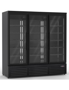 Commercial Display Freezer with Triple Glass door 1450 litres Black | Stalwart DA-KXD1880BLACK