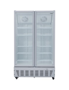 Commercial Freezer Upright 950 litres Double Hinged glass door Grey | Stalwart DA-SDF1000