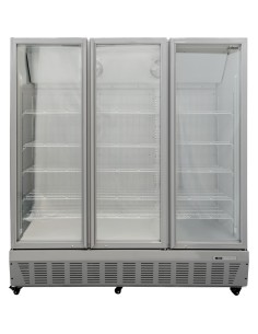Commercial Freezer Upright 1500 litres Triple Hinged glass door Grey | Stalwart DA-SDF1500