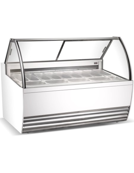 Professional Gelato & Ice Cream Serving Display Counter 13 tubs | DA-DW13R
