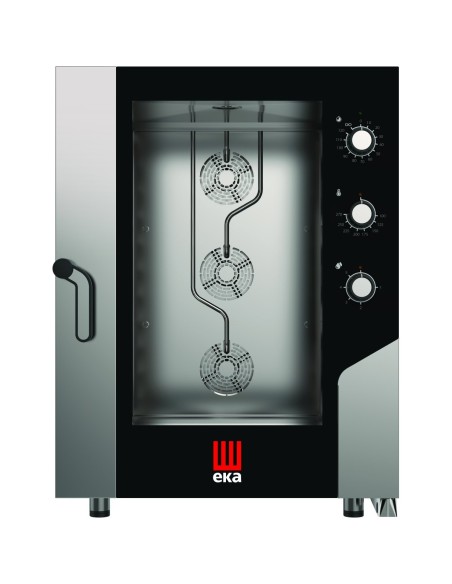 Professional Combi Steamer Electric 10 trays GN1/1 & 600x400m Electromechanic Controls Direct Steam | Tecnoeka MKF1016S