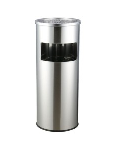 Commercial Ashtray Waste Bin 17 Litres Satin | Stalwart DA-JYAB901SATIN