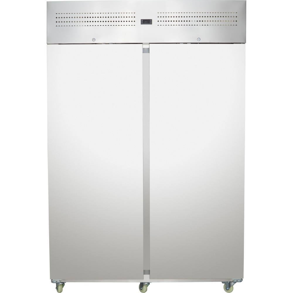 Commercial Upright Refrigerator 1400L Double Door Stainless Steel Cabinet 1380x855x2090mm | Stalwart DA-NORD28