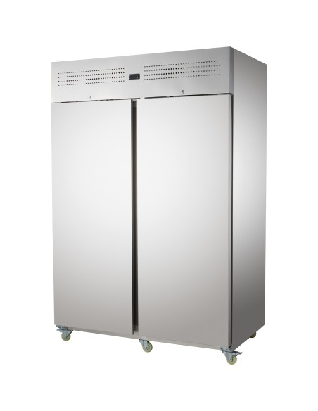 Commercial Upright Refrigerator 1400L Double Door Stainless Steel Cabinet 1380x855x2090mm | Stalwart DA-NORD28