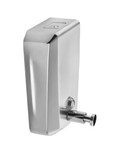 Commercial Wall Mounted Manual Soap Dispenser Brushed Chrome | Stalwart DA-KW7260 2