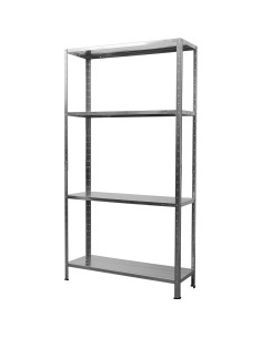 Commercial Galvanized Steel 4 Tier Shelving Unit 180kg Loading Capacity 900x300x1672mm | Stalwart DA-MS43 2