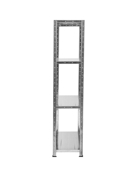 Commercial Galvanized Steel 4 Tier Shelving Unit 180kg Loading Capacity 900x300x1672mm | Stalwart DA-MS43
