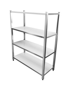 Commercial Shelving Unit 4 Tier Stainless Steel 1000x400x1500mm | Stalwart DA-SSB10040 2