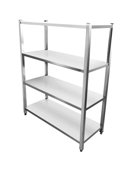 Commercial Shelving Unit 4 Tier Stainless Steel 1200x500x1500mm | Stalwart DA-SSB12050