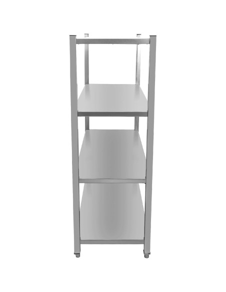 Commercial Shelving Unit 4 Tier Stainless Steel 1200x500x1500mm | Stalwart DA-SSB12050